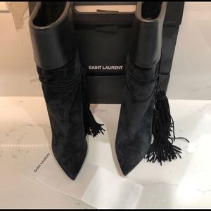 Saint Laurent Tanger ankle boots suede and leather